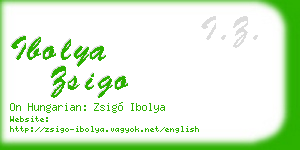 ibolya zsigo business card